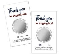 GK086 Haizct Confezione da 50 biglietti di ringraziamento vuoti per piccole imprese, beauty parrucchiere, baby shower, baby shower, country wedding (Thank You CardA)