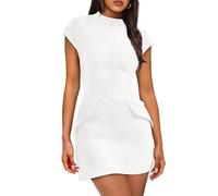 Gkaopi Vestito Sexy Donna Abito Corto Estivo Mini Abito Elegante Abiti Cocktail Miniabito da Sera Casual Vestito Estate Aderente Casual Discoteca