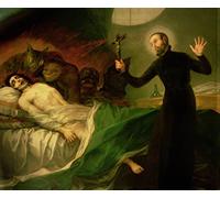 GKAZGQPR Famoso Astratto Quadro su Tela Stampa Poster D'epoca San Francesco Borgia aiuta un moribondo impenitente di Francisco De Goya per la Decorazione Della Parete 60x90cm