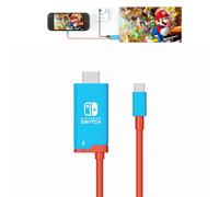 GKEAPZA Switch TV Adattatore per Switch/Switch2/OLED, 2 in 1 Switch Portable Dock con HDMI 4K, Type C 100 W PD,Mini Travel TV Cable per Switch2, Steam Deck