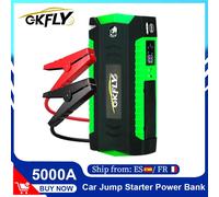 GKFLY 18000mAh Avviatore di emergenza per auto Accumulatori e caricabatterie di riserva 12V Booster per auto Dispositivo di avviamento di emergenza automatico Avviamento di emergenza per benzina