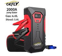 GKFLY 18000mAh Power Bank 2000A Jump Starter Caricatore portatile Car Booster 12V Dispositivo di avviamento automatico Avviamento batteria per auto di emergenza