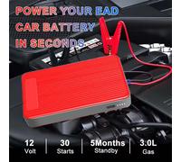 GKFLY 2000A 12V Avviatore di emergenza per auto Accumulatori e caricabatterie di riserva Batteria per auto portatile Caricatore Dispositivo di avviamento Illuminazione di avviamento di emergenza