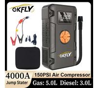 GKFLY 2000A 4000A Auto Salto di Avviamento Pompa di Aria 4 In 1 Compressore D'aria Accumulatori E Caricabatterie Di Riserva Batteria di Avviamento Auto Gonfiatore di Pneumatici