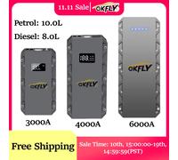 GKFLY 3000A 4000A 6000A Avviatore di emergenza per auto Accumulatori e caricabatterie di riserva Dispositivo di avviamento portatile 12V Alimentazione Batteria per auto Booster Buster per 10.0L 8.0L
