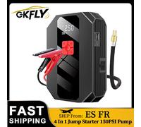 GKFLY 3000A Avviatore di emergenza per auto Accumulatori e caricabatterie di riserva Compressore d'aria portatile Pompa di gonfiaggio Stazione di potere 2000A Batteria di avviamento Auto Booster