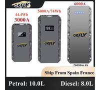 GKFLY Avviatore di emergenza per auto ad alta potenza 6000A 5000A 3000A Dispositivo di avviamento portatile Accumulatori e caricabatterie di riserva Batteria per auto Booster Buster per benzina