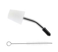 GkgWuxf Adattatore per beccuccio versatore per caffettiera, beccuccio versatore per alcool, coperchio conico riutilizzabile da 1,5 - 1,8 cm con spazzola per bevande calde per casa e caffè