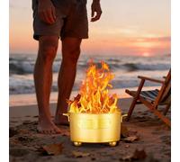 GkgWuxf Barili Per Bruciare Esterno | Inceneritore Bruciatore Resistente Al Calore | Cestino Portatile Per Bruciare Carta Con Coperchio | Per Giardino Cortile Fattoria Patio Percorso Falò Di Legno