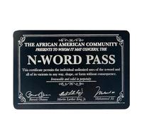 GkgWuxf Divertente cartello da scrivania in legno, certificato Creative N-Word Pass - Humor N-Word Pass Certificato Tavolo Decorazione in legno | Novità Decorazioni, Ornamenti da tavola Artigianato in