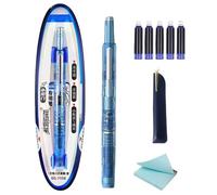 GkgWuxf Penna stilografica ricaricabile, set di penne a punta fine, senza perdite, strumento per schizzi, calligrafia, forniture scolastiche per graffiti, lettering, diari, scarabocchi, evidenziazione