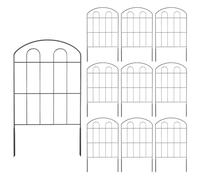 GkgWuxf Recinzione per cortile - 10 pezzi in metallo antiruggine barriera per animali - Bordo ad arco difesa terreno filo metallico barriera animali per prato, piante e cortile