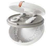 GkgWuxf Scatola di immagazzinaggio per protesi dentarie, custodia ortodontica, scatola di supporto per parentesi graffe, custodia ortodontica, custodia ortodontica portatile, organizer, bianco, Se