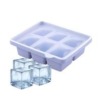 GkgWuxf Stampo per cubetti di ghiaccio, riutilizzabile, quadrato, in silicone, con chiusura a pressione e rivestimento antiaderente, pratico accessorio da cucina per feste, viaggi, campeggio, attività