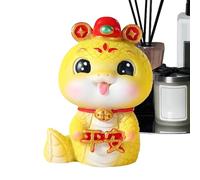 GkgWuxf Statuetta dell'anno del serpente | Ornamento da tavolo | Figurine di Capodanno cinese del fumetto, ornamenti della statua del capodanno lunare 2025, statua in resina per il festival di