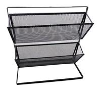 GkgWuxf Supporto per letteratura, supporto per catalogo | Espositore da scrivania a 2 livelli per espositore per documentazione | Pratico organizzatore di libri di letteratura, supporto per brochure