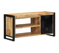 GKHPYURE Panca per Scarpe Marrone 100 x 40 x 50 cm | Design industriale, forma rettangolare, doppia funzione seduta e stoccaggio, montaggio facile, per corridoio e soggiorno