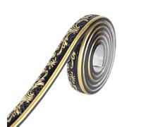 GKIRQVPE Contorno carta da parati autoadesivo 3D, 3D Embossed PVC Self-Adhesive Wallpaper Border For TV Background Door Frames Multicolor(Black Gold)