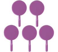 GKIRQVPE Ganci da parete autoadesivi in PP | Confezione da 5 multicolori for appendere cappotti, borse, asciugamani e utensili da cucina in più stanze(Purple)