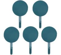 GKIRQVPE Ganci da parete autoadesivi in PP | Confezione da 5 multicolori for appendere cappotti, borse, asciugamani e utensili da cucina in più stanze(Dark Blue)