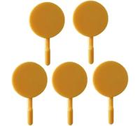 GKIRQVPE Ganci da parete autoadesivi in PP | Confezione da 5 multicolori for appendere cappotti, borse, asciugamani e utensili da cucina in più stanze(Geel)