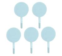 GKIRQVPE Ganci da parete autoadesivi in PP | Confezione da 5 multicolori for appendere cappotti, borse, asciugamani e utensili da cucina in più stanze(Light Blue)