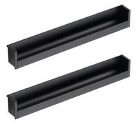GKIRQVPE Maniglie for armadi invisibili in lega di alluminio | Misure multiple nere for anta e cassetto dell'armadio: 2 pezzi(Total Length 300Mm)