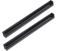 GKIRQVPE Maniglie for armadi invisibili in lega di alluminio | Misure multiple nere for anta e cassetto dell'armadio: 2 pezzi(Total Length 900Mm)
