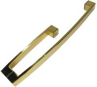 GKIRQVPE Meno maniglia for porta push-pull back-to-back in acciaio | Push-Pull su 2 lati con retro in acciaio multicolore meno: porta in vetro del bagno della camera da letto(Light Yellow)