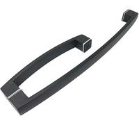 GKIRQVPE Meno maniglia for porta push-pull back-to-back in acciaio | Push-Pull su 2 lati con retro in acciaio multicolore meno: porta in vetro del bagno della camera da letto(Svart)