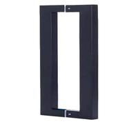 GKIRQVPE Meno maniglia for porta push pull rettangolare in acciaio | Multicolori dimensioni multiple: casa, ufficio, cucina, bagno, doccia, negozio, garage(Svart,Hole pitch 37.8 in)