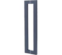 GKIRQVPE Meno maniglia for porta push pull rettangolare in acciaio | Multicolori dimensioni multiple: casa, ufficio, cucina, bagno, doccia, negozio, garage(Gris,Hole pitch 37.8 in)