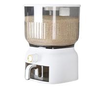 GKKICO Secchio di riso da cucina da 10 kg, scatola di immagazzinaggio, dispenser di cereali, contenitore per cereali di cibo a prova di umidità, quadrato