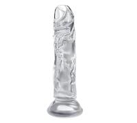 GKLWEJ 21.5cm Dildo Realistico per Donne con Ventosa, Trasparente Pene Realistico per Principianti, Dildo Anale Uomini Donne Giocattoli Sessuali per le Donne