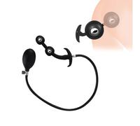 GKLWEJ Plug anale gonfiabile con pompa e 2 palline anali, plug gonfiabile rimovibile, espansore anale per principianti, palline anali plug butt, giocattoli anali masturbatore SM per uomini, donne