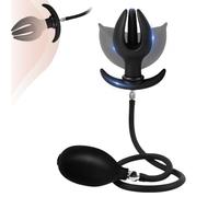 GKLWEJ Plug anale gonfiabile, dilatatore anale in silicone con grande apertura e pompa rimovibile, espansore anale, stimolazione della prostata, dilatatore uretrale