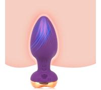 GKLWEJ Vibrazioni plug anale, plug anale con 10 modalità di vibrazione e vibrazione con rotazione di 360 gradi, vibratore anale con telecomando, stimolatore prostatico