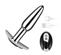 GKLWEJ Vibrazioni plug anale, plug anale con 10 modalità di vibrazione, telecomando