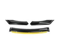 GKLYJCDR Auto Paraurti Anteriore Spoiler per Audi A1 4door 2010-2015,Lama Diffusore Lip Splitter Diffuser Plate Labbro Spoiler Protezione Lip Body Kit,E-Black Yellow