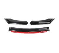 GKLYJCDR Auto Paraurti Anteriore Spoiler per Porsche 718 Boxster (982),Lama Diffusore Lip Splitter Diffuser Plate Labbro Spoiler Protezione Lip Body Kit,B-Black Red