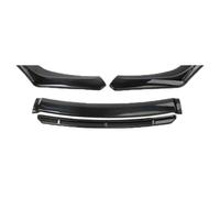 GKLYJCDR Auto Paraurti Anteriore Spoiler per VW Polo 2018-2023,Lama Diffusore Lip Splitter Diffuser Plate Labbro Spoiler Protezione Lip Body Kit,A-Black