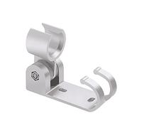 GKONGU Staffa girevole in doccia Shinny Alluminio Fai da te Bagno fisso Doccia morbido Supporto flessibile funzionale con gancio aggiuntivo per doccia