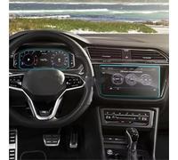 GKQRKVNM Interni auto Compatibile Con VW Per Tiguan Per 4MOTION Per R-Line 2021 Cruscotto Auto Navigtion Vetro Temperato Schermo LCD Pellicola Protettiva Adesivo Guardia(Gps and instrument)