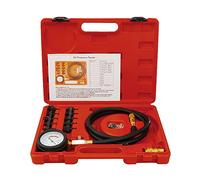 GKSNCJSMF 13 Pezzi Tester di Pressione dell'olio - Set manometro Pressione Olio Motore manometro Pressione Cilindro Riparazione Auto Strumenti di rilevamento Olio 0-140 PSI