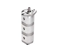 GKSNCJSMF Pompa a Tre stadi HGP HGP-111A-F6-6-6R Pompa ad Alta Pressione a Triplo ingranaggio Idraulico Pompa per Olio a Ingranaggi Pompe a Ingranaggi (HGP-111A-F6-1-1R)