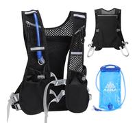 Gkstly Gilet Idratazione da Corsa con 1.5L Vescica, Riflettenti Zaino Idratazione per Uomo Donna Leggero Zainetto Running Traspirante Gilet Trail Running per Ciclismo Jogging Escursione Maratoneta