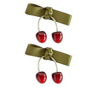 Gkumgwo 2 fermagli a coccodrillo con fiocco di ciliegia, per ragazze, piccole mollette a coccodrillo per capelli, sottili e spessi, versatili e graziose mollette per capelli per radunare, palcoscenico