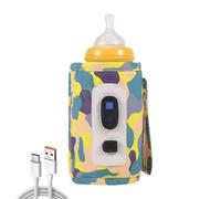 Gkumgwo Borsa scaldabiberon digitale, portatile, USB, portatile, con 5 marce, mantiene il calore, regolabile, per bambini e biberon