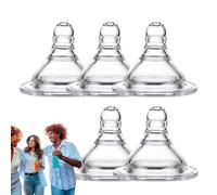 Gkumgwo Coperchi riutilizzabili per bottiglie di bevande, a prova di perdite, tappi in silicone per vino, a forma di ciuccio, per birra, bevande, bibite, acqua