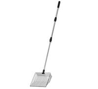 Gkumgwo Pala per escrementi di pollo, per sabbia, per lettiera estensibile, con manico ergonomico, robusto dispositivo di pulizia a maglia fine per cortile, giardino, cane